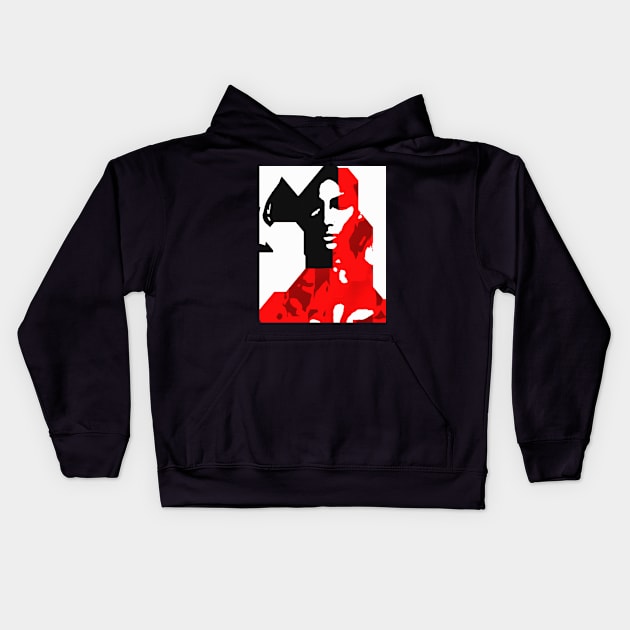 Abstract Woman Portrait Kids Hoodie by designbymario